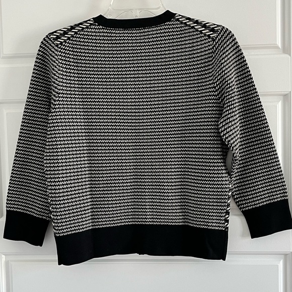 NWT Ann Taylor Geometric Academia Preppy Cardigan Sweater 3/4 Sleeve Size M - Picture 5 of 13
